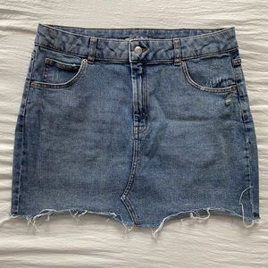 High waisted stretchy denim mini skirt from Target size 14